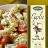 Mantova Garlic Extra Virgin Olive Oil (EVOO), Cold-Pressed, Imported from Italy. Topping for salad, vegetables, pasta salad. Perfect for dipping Italian bread or pan frying. (2-Pack)