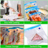 Zonegrace Sous Vide Bags 45 Reusable Vacuum Food Storage Bags for Anova and Joule Cookers - 3 sizes Sous Vide Bag Kit with Pump - 4 Sealing Clips for Food Storage and Sous Vide Cooking